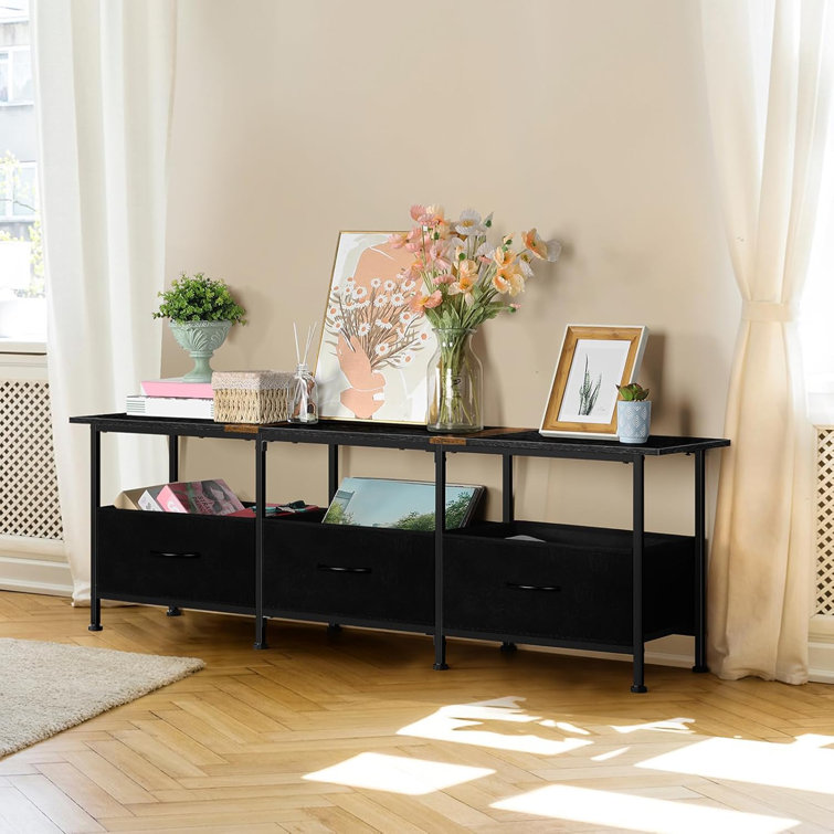 AMIBZ Black TV Consoles Stand For Living Room, 53'' Entertainment